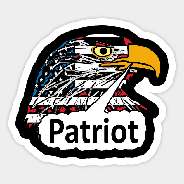 Patriot Eagle Sticker by Mark Ewbie